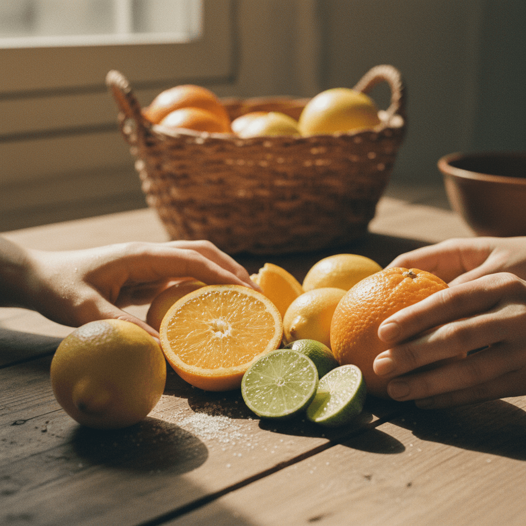 Fresh citrus fruits showing natural ripeness and quality